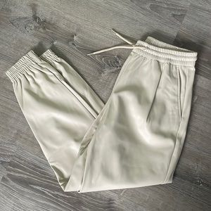 Zara leather joggers !